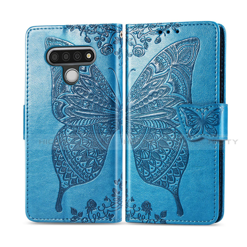 Custodia Portafoglio In Pelle Cover con Supporto L01 per LG Stylo 6 Cielo Blu