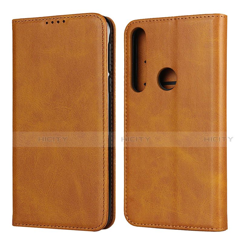 Custodia Portafoglio In Pelle Cover con Supporto L01 per Motorola Moto G8 Play Arancione