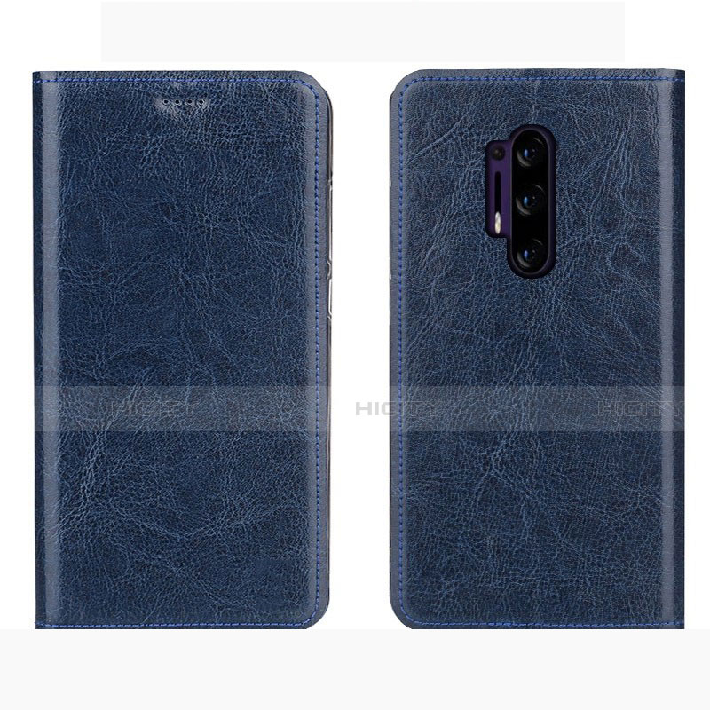 Custodia Portafoglio In Pelle Cover con Supporto L01 per OnePlus 8 Pro Blu