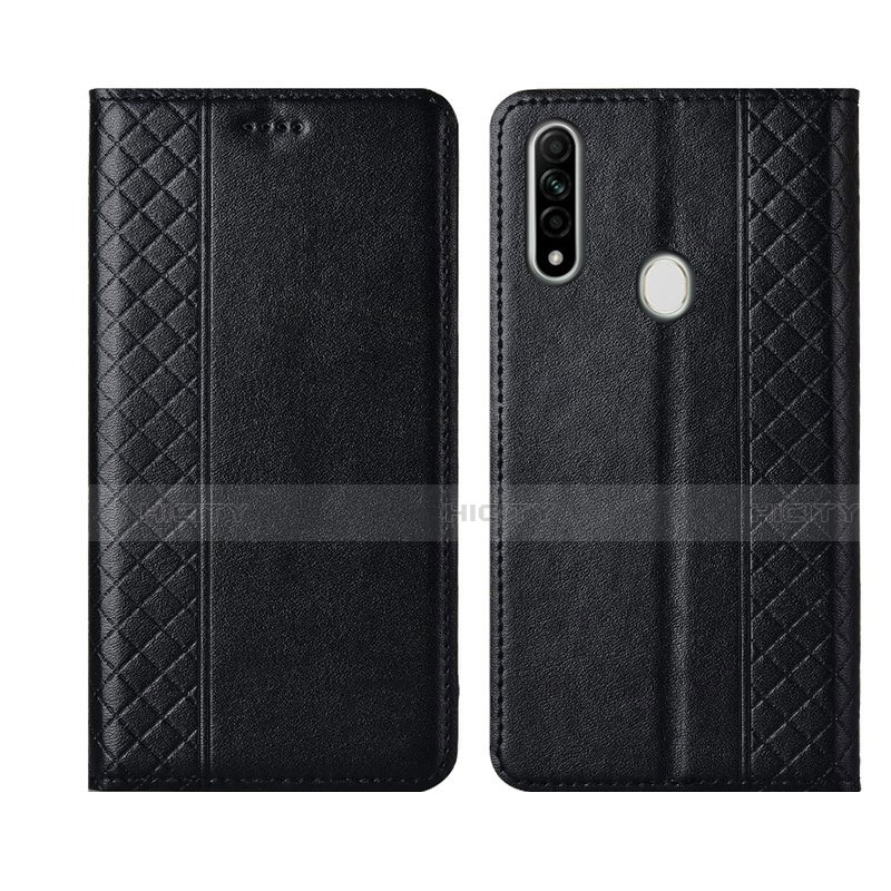 Custodia Portafoglio In Pelle Cover con Supporto L01 per Oppo A31 Nero