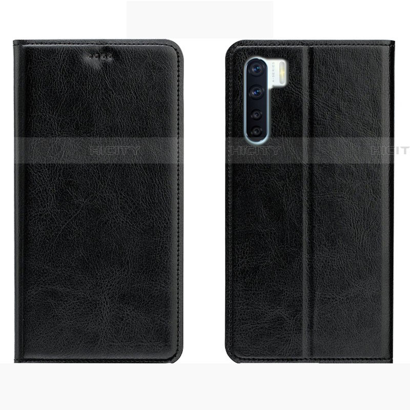 Custodia Portafoglio In Pelle Cover con Supporto L01 per Oppo A91 Nero