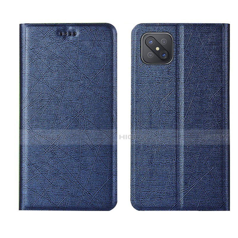 Custodia Portafoglio In Pelle Cover con Supporto L01 per Oppo A92s 5G