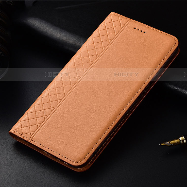 Custodia Portafoglio In Pelle Cover con Supporto L01 per Oppo Find X2 Arancione