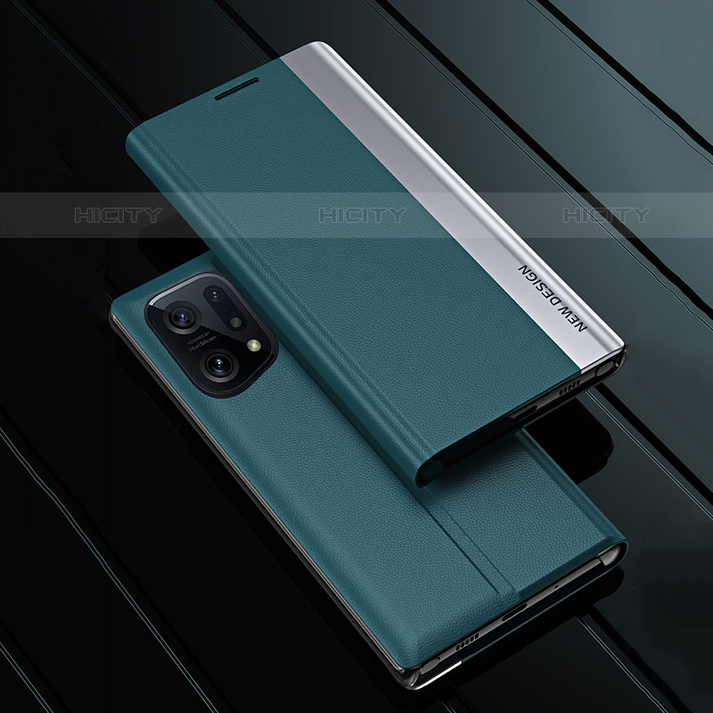 Custodia Portafoglio In Pelle Cover con Supporto L01 per Oppo Find X5 Pro 5G