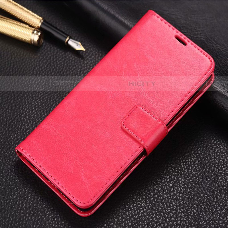 Custodia Portafoglio In Pelle Cover con Supporto L01 per Oppo K5 Rosso