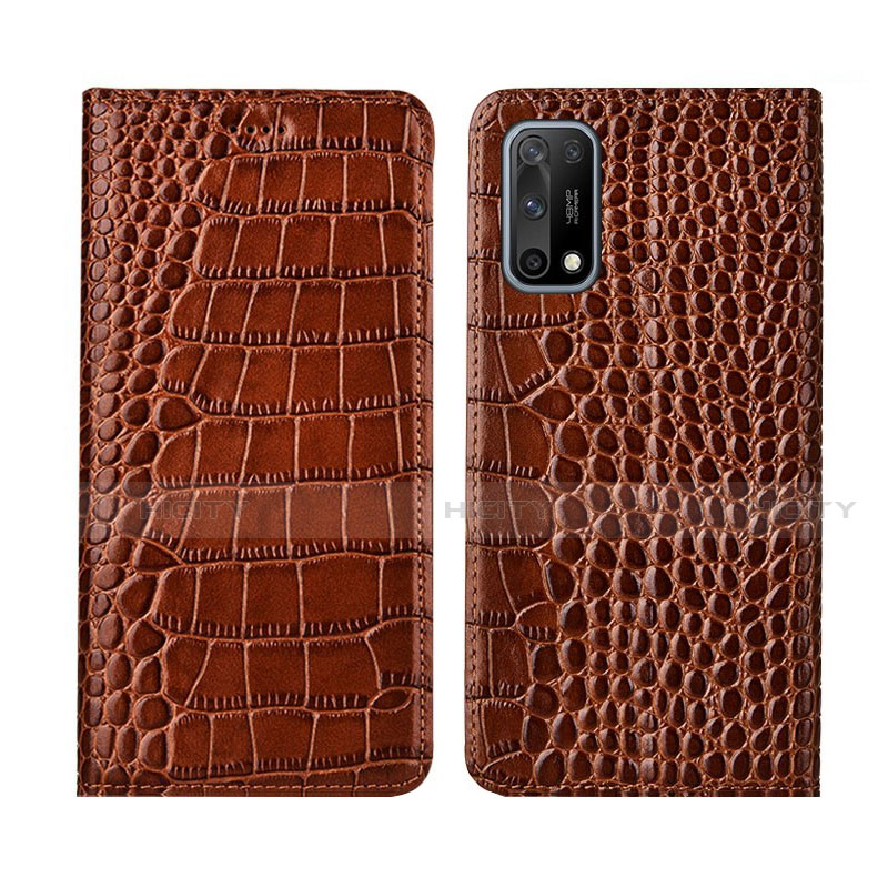 Custodia Portafoglio In Pelle Cover con Supporto L01 per Oppo K7x 5G Marrone Chiaro