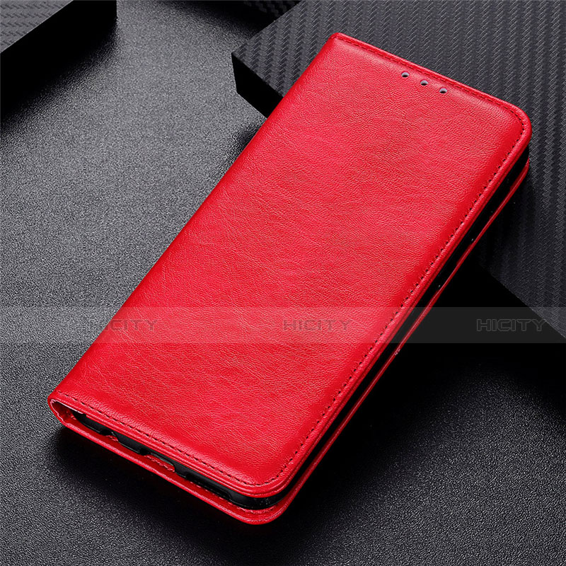 Custodia Portafoglio In Pelle Cover con Supporto L01 per Oppo Reno4 F Rosso