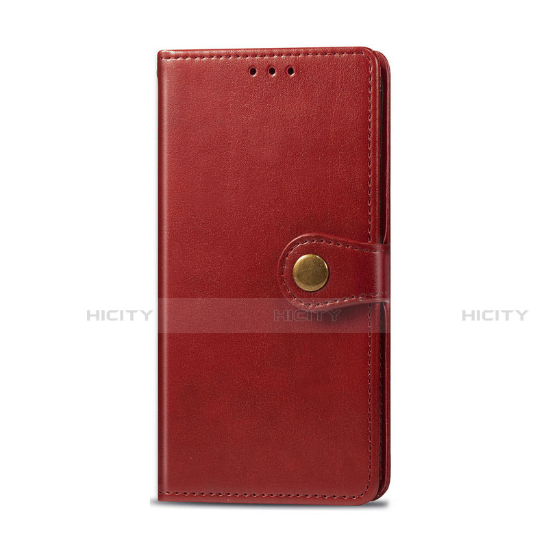 Custodia Portafoglio In Pelle Cover con Supporto L01 per Realme 5 Rosso