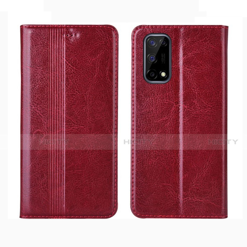 Custodia Portafoglio In Pelle Cover con Supporto L01 per Realme Narzo 30 Pro 5G Rosso