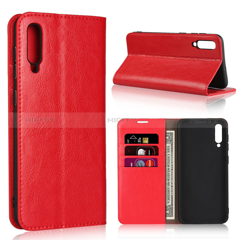 Custodia Portafoglio In Pelle Cover con Supporto L01 per Samsung Galaxy A50S Rosso