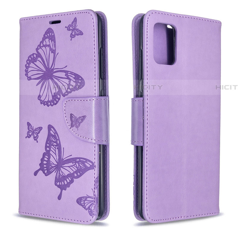 Custodia Portafoglio In Pelle Cover con Supporto L01 per Samsung Galaxy A51 5G Viola