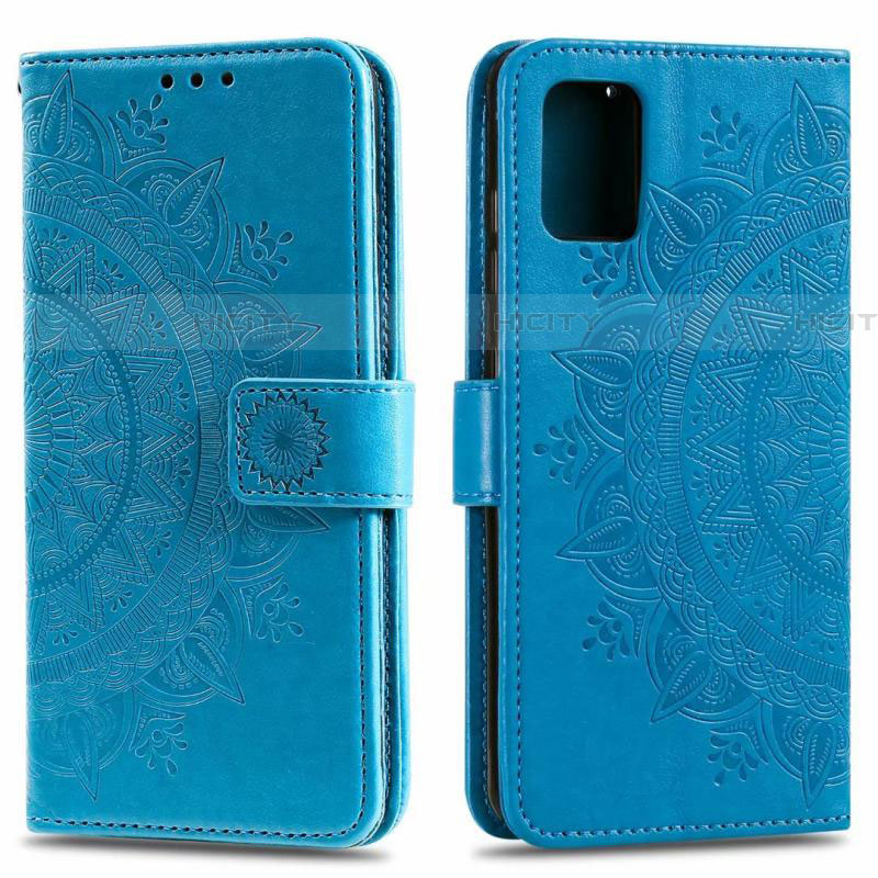 Custodia Portafoglio In Pelle Cover con Supporto L01 per Samsung Galaxy A71 5G Cielo Blu