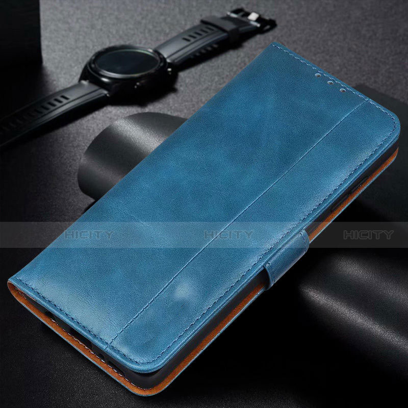 Custodia Portafoglio In Pelle Cover con Supporto L01 per Samsung Galaxy M21 Blu