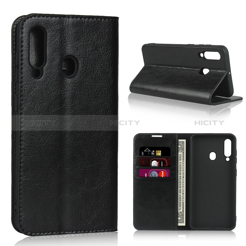 Custodia Portafoglio In Pelle Cover con Supporto L01 per Samsung Galaxy M40 Nero