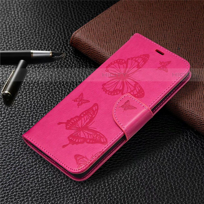 Custodia Portafoglio In Pelle Cover con Supporto L01 per Samsung Galaxy S20 FE 4G Rosa Caldo