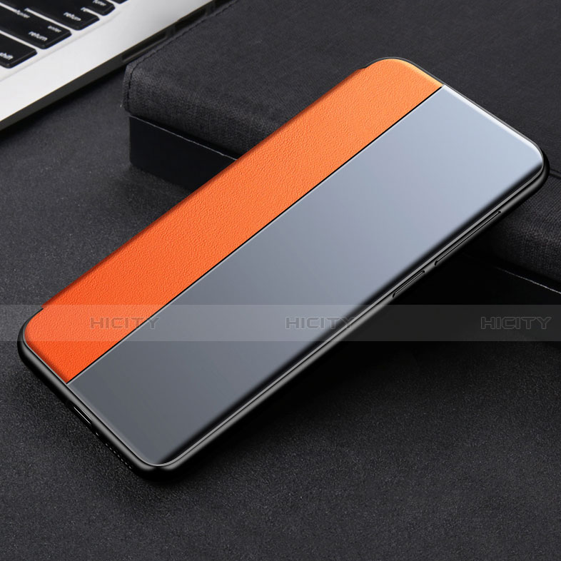 Custodia Portafoglio In Pelle Cover con Supporto L01 per Xiaomi Mi 11 Lite 5G Arancione