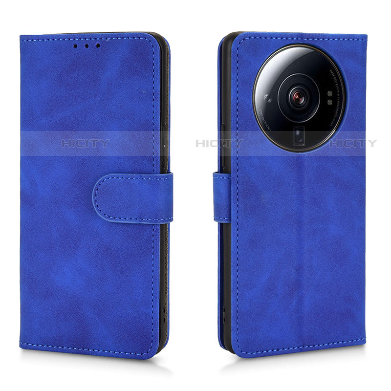 Custodia Portafoglio In Pelle Cover con Supporto L01 per Xiaomi Mi 12 Ultra 5G Blu