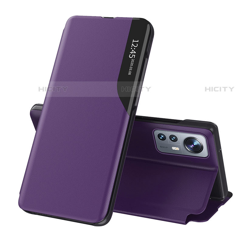 Custodia Portafoglio In Pelle Cover con Supporto L01 per Xiaomi Mi 12X 5G Viola