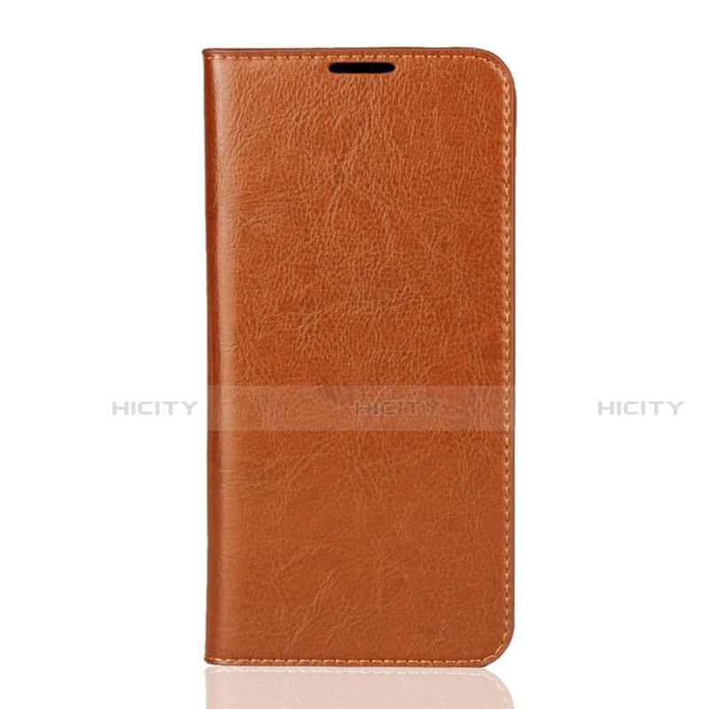 Custodia Portafoglio In Pelle Cover con Supporto L01 per Xiaomi Mi 9 Lite Arancione