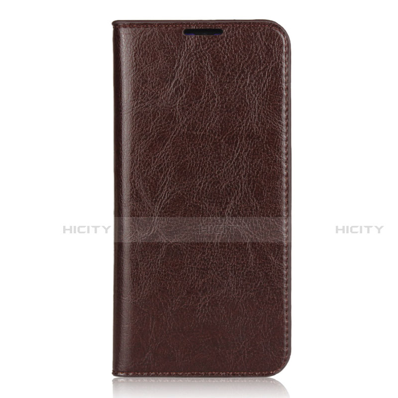 Custodia Portafoglio In Pelle Cover con Supporto L01 per Xiaomi Mi 9 Pro Marrone