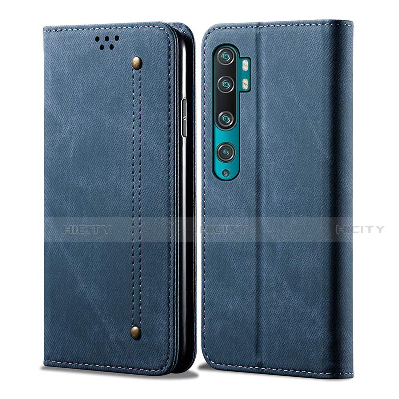 Custodia Portafoglio In Pelle Cover con Supporto L01 per Xiaomi Mi Note 10 Blu