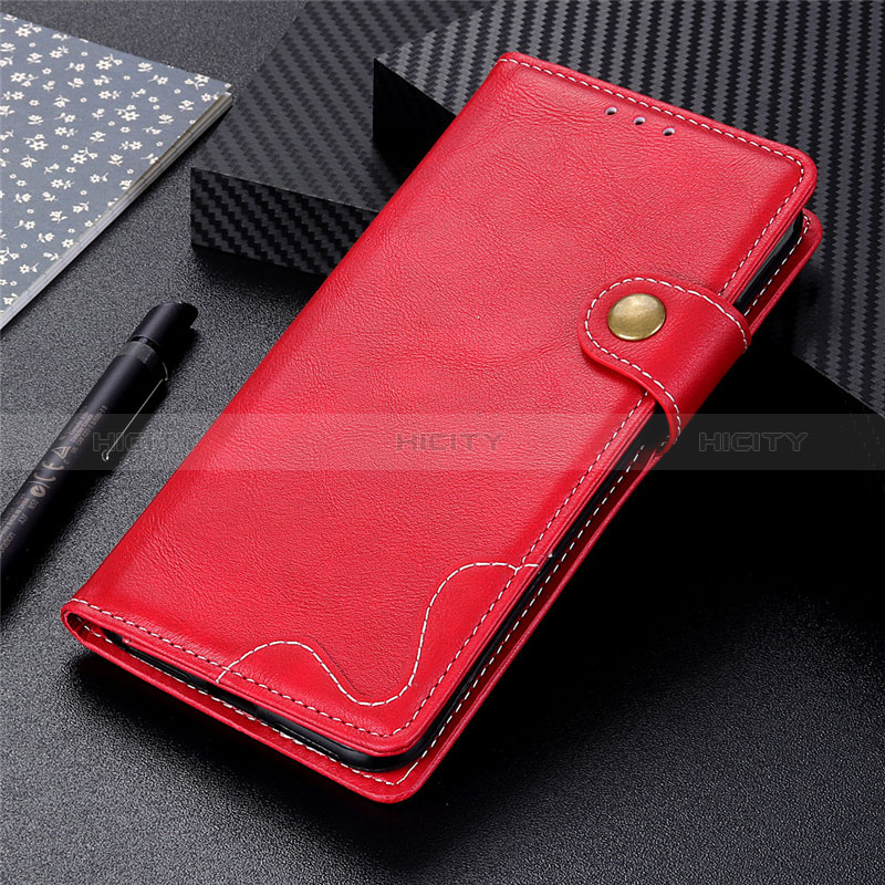 Custodia Portafoglio In Pelle Cover con Supporto L01 per Xiaomi POCO C3 Rosso