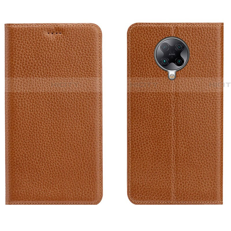 Custodia Portafoglio In Pelle Cover con Supporto L01 per Xiaomi Poco F2 Pro Arancione