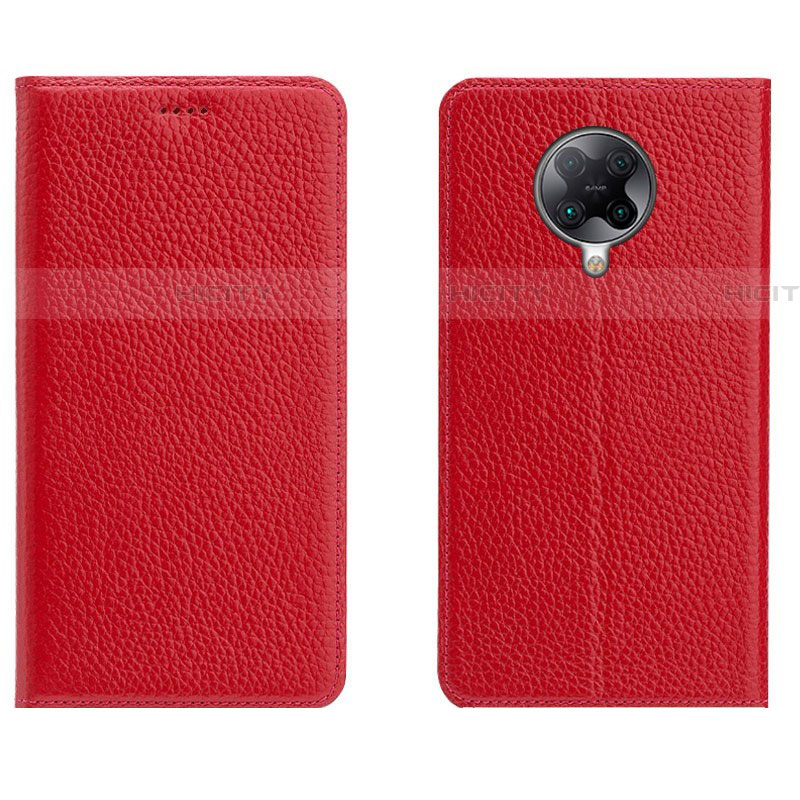 Custodia Portafoglio In Pelle Cover con Supporto L01 per Xiaomi Poco F2 Pro Rosso