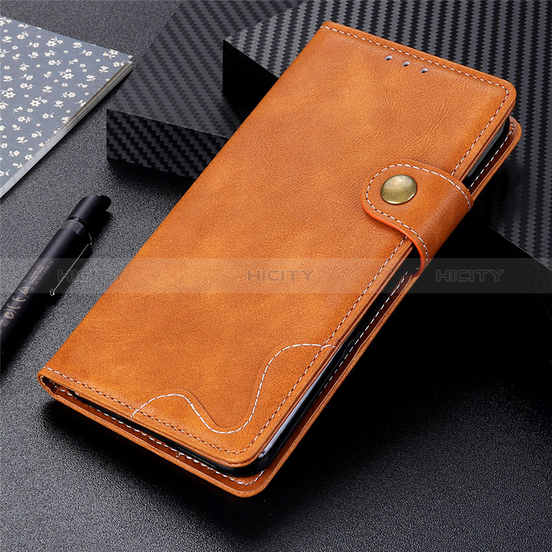 Custodia Portafoglio In Pelle Cover con Supporto L01 per Xiaomi Redmi 9 Activ Marrone