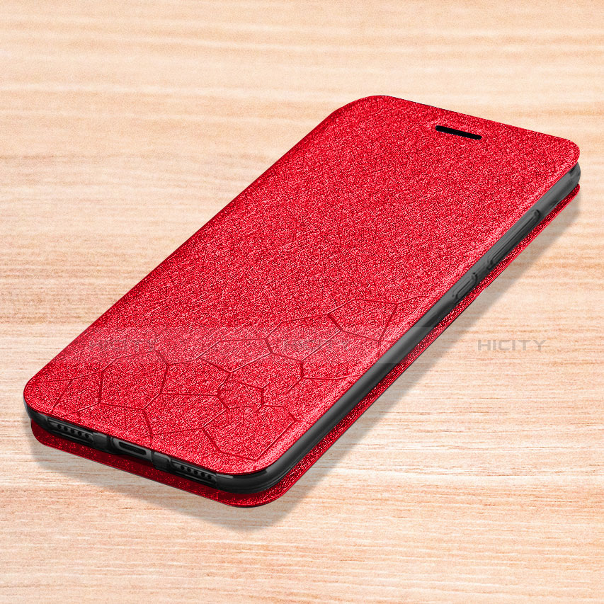 Custodia Portafoglio In Pelle Cover con Supporto L01 per Xiaomi Redmi Note 7 Pro Rosso