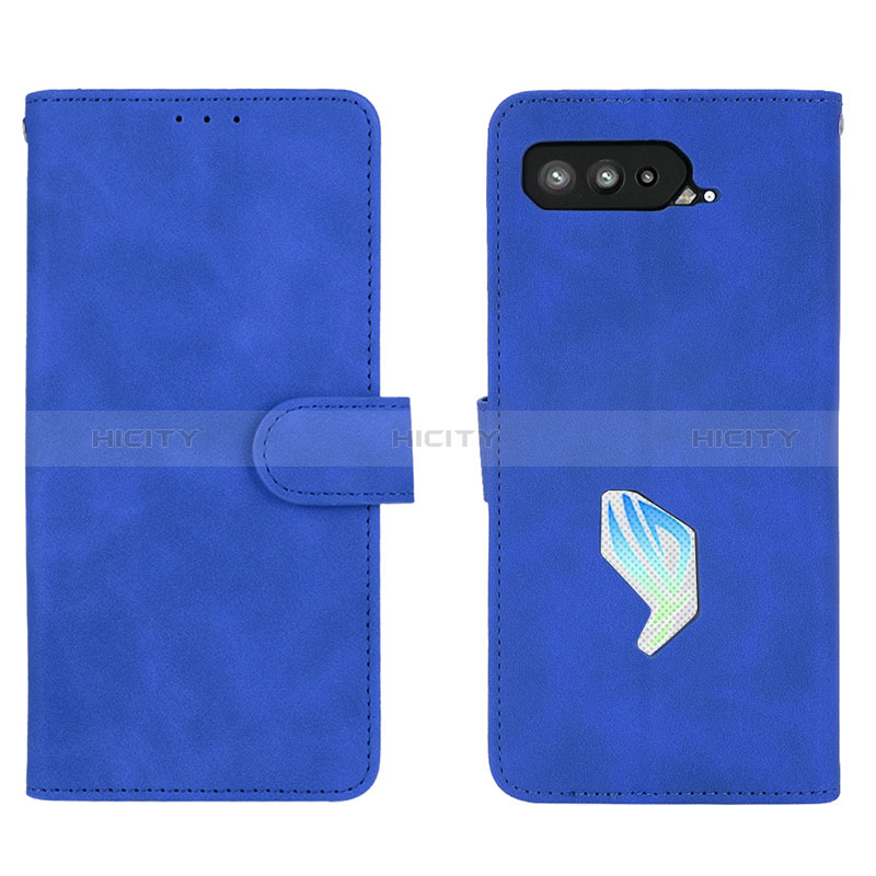 Custodia Portafoglio In Pelle Cover con Supporto L01Z per Asus ROG Phone 5 Pro Blu