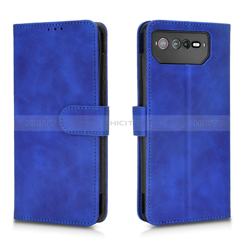 Custodia Portafoglio In Pelle Cover con Supporto L01Z per Asus ROG Phone 6 Blu