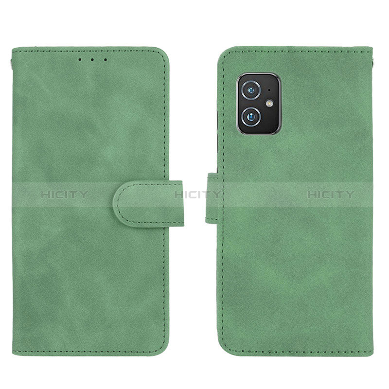 Custodia Portafoglio In Pelle Cover con Supporto L01Z per Asus ZenFone 8 Mini Verde