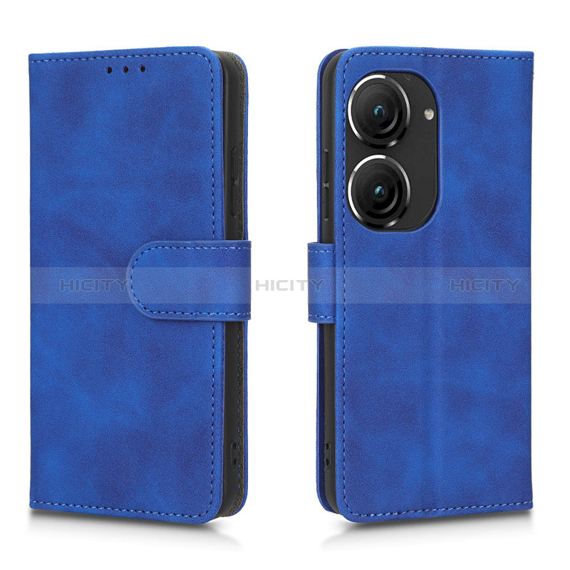 Custodia Portafoglio In Pelle Cover con Supporto L01Z per Asus Zenfone 9 Blu