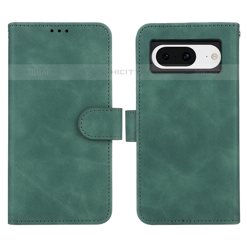 Custodia Portafoglio In Pelle Cover con Supporto L01Z per Google Pixel 8 5G Verde