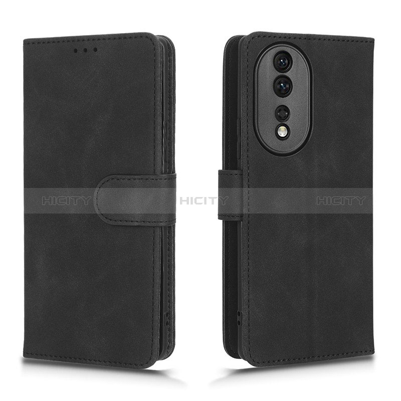 Custodia Portafoglio In Pelle Cover con Supporto L01Z per Huawei Honor 80 5G Nero