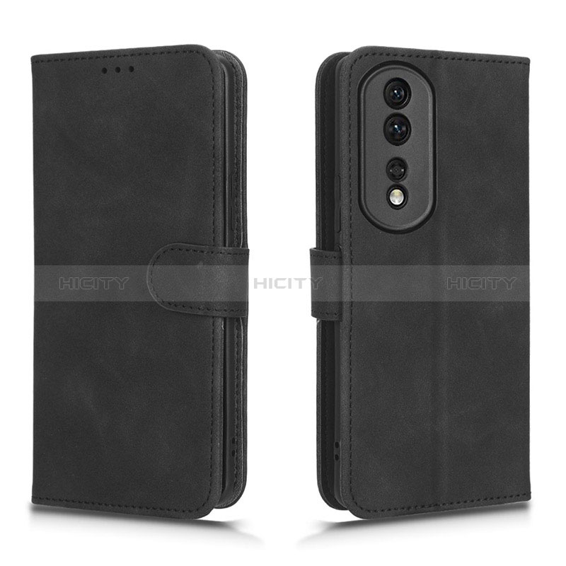 Custodia Portafoglio In Pelle Cover con Supporto L01Z per Huawei Honor 80 Pro Flat 5G Nero