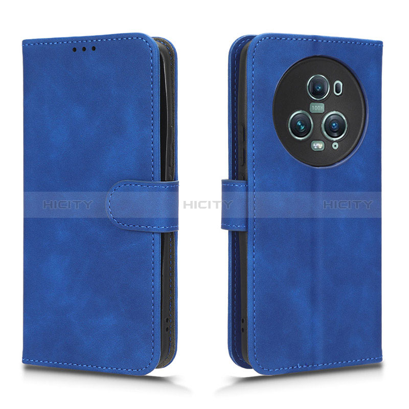 Custodia Portafoglio In Pelle Cover con Supporto L01Z per Huawei Honor Magic5 Pro 5G Blu