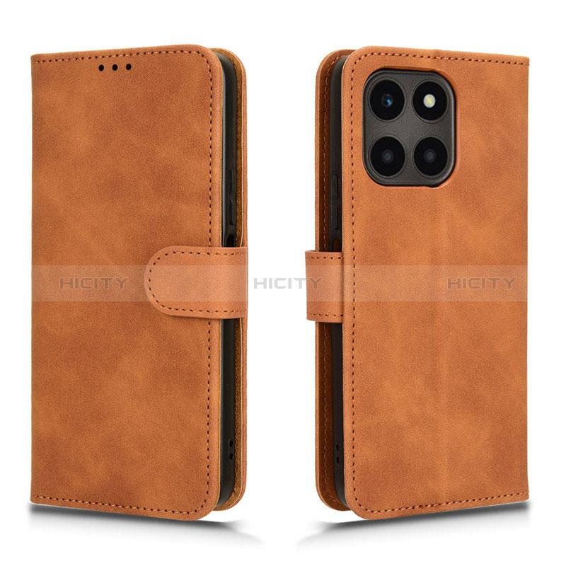 Custodia Portafoglio In Pelle Cover con Supporto L01Z per Huawei Honor X6a Marrone