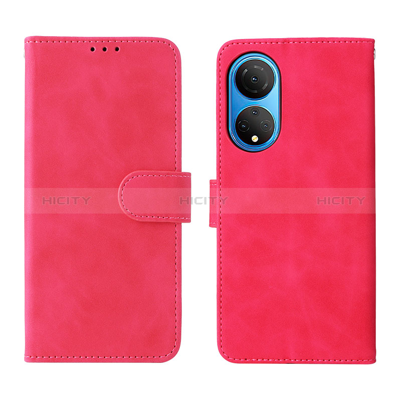 Custodia Portafoglio In Pelle Cover con Supporto L01Z per Huawei Honor X7 Rosa Caldo