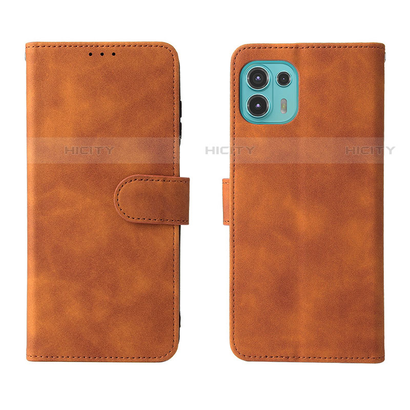 Custodia Portafoglio In Pelle Cover con Supporto L01Z per Motorola Moto Edge 20 Lite 5G Marrone