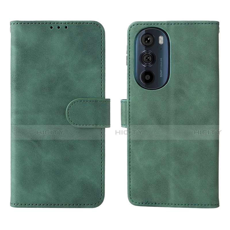 Custodia Portafoglio In Pelle Cover con Supporto L01Z per Motorola Moto Edge 30 Pro 5G Verde