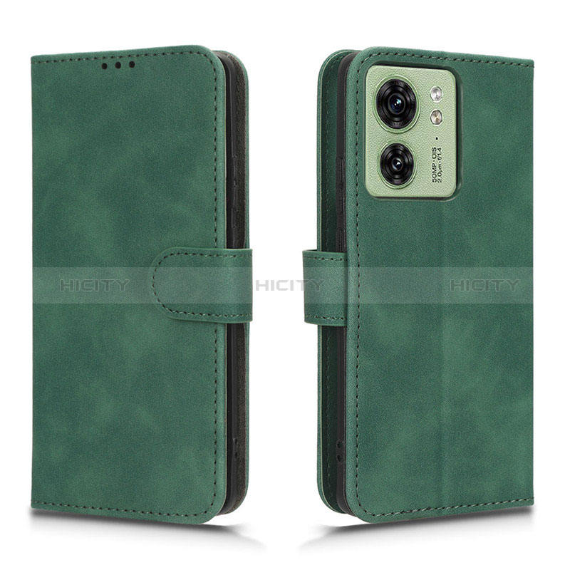 Custodia Portafoglio In Pelle Cover con Supporto L01Z per Motorola Moto Edge 40 5G Verde