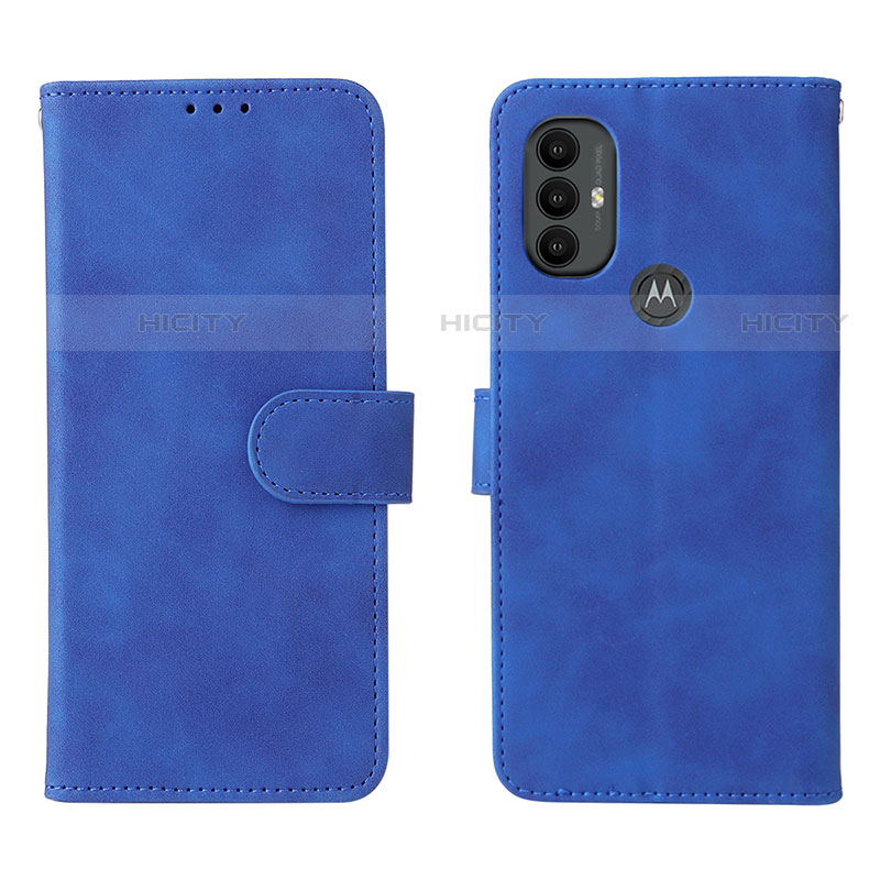 Custodia Portafoglio In Pelle Cover con Supporto L01Z per Motorola Moto G Play (2023) Blu