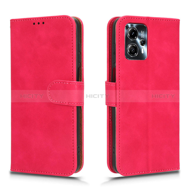 Custodia Portafoglio In Pelle Cover con Supporto L01Z per Motorola Moto G13 Rosa Caldo