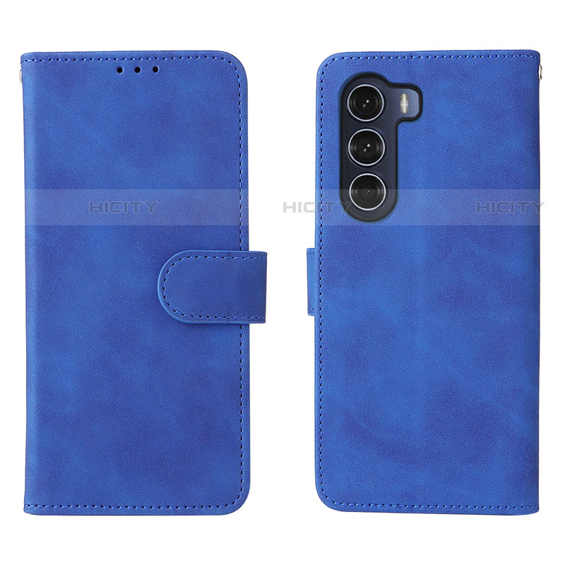 Custodia Portafoglio In Pelle Cover con Supporto L01Z per Motorola Moto G200 5G Blu