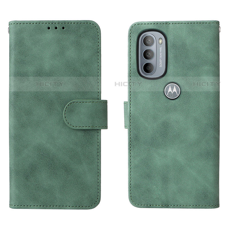 Custodia Portafoglio In Pelle Cover con Supporto L01Z per Motorola Moto G41 Verde