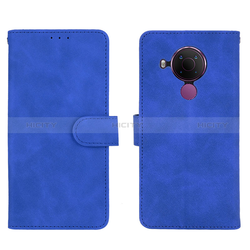 Custodia Portafoglio In Pelle Cover con Supporto L01Z per Nokia 5.4 Blu