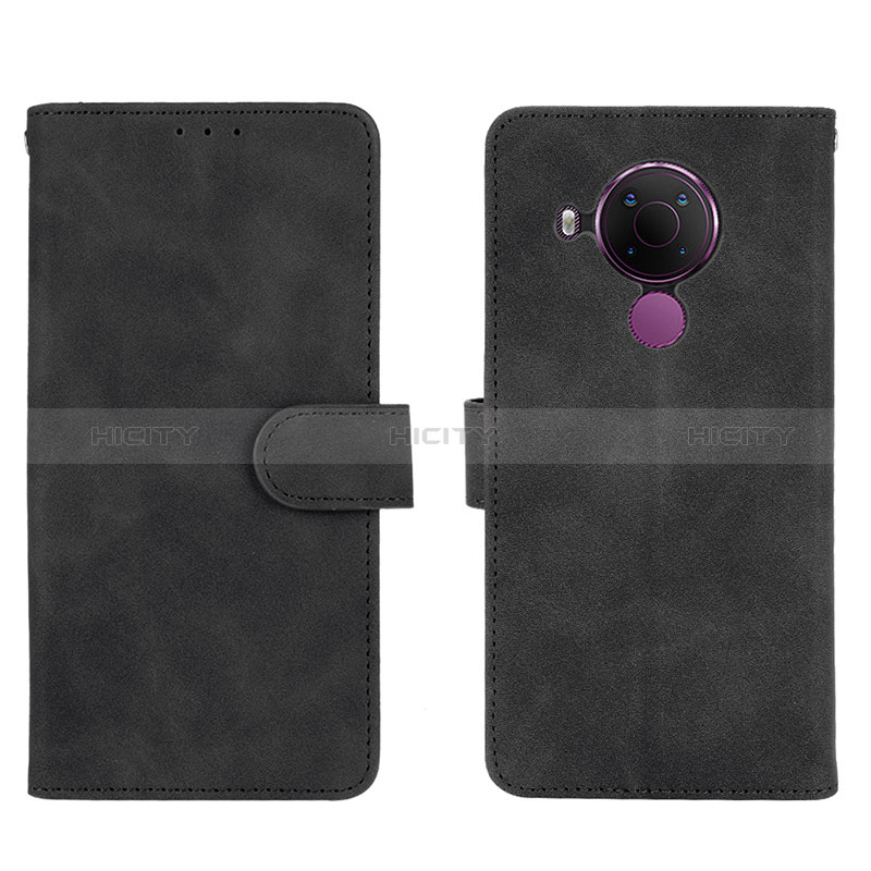 Custodia Portafoglio In Pelle Cover con Supporto L01Z per Nokia 5.4 Nero