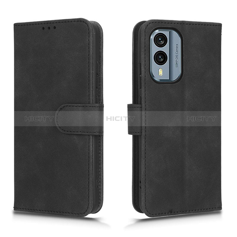 Custodia Portafoglio In Pelle Cover con Supporto L01Z per Nokia X30 5G Nero